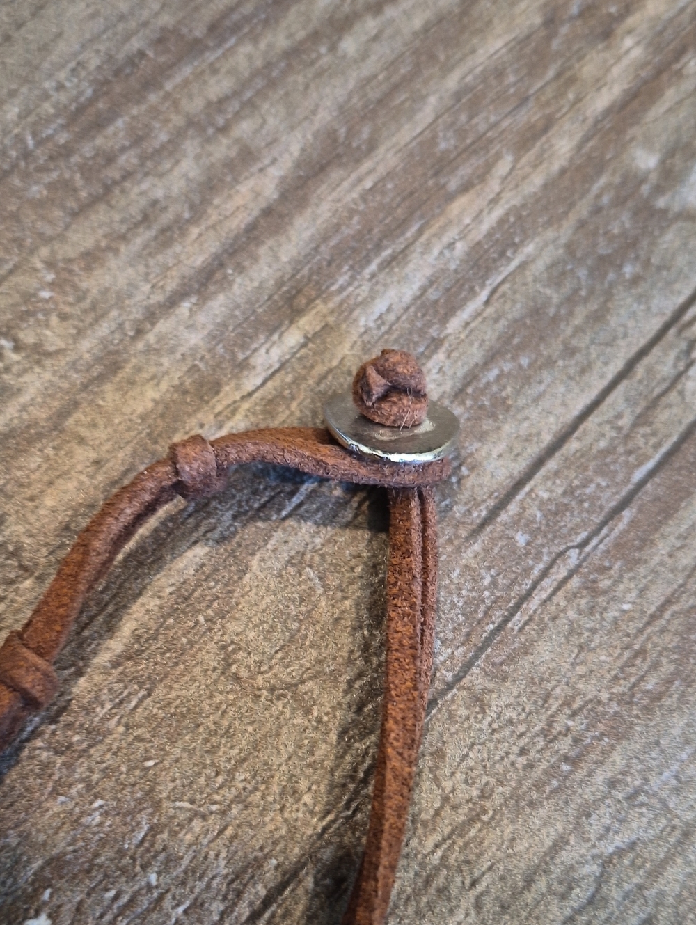 Multistrand Brown & Green Hues Silver Tone Hardware Brown Suede Cord Necklace - Picture 12 of 13